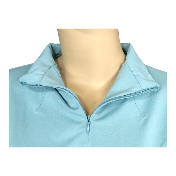 Shadow Sport - Fitted Mock-Neck Zip Front Jacket in light blue. NWT! - Picture 6 of 8